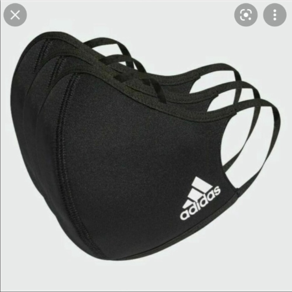 New Adidas Face Mask 3 Pack Black & White Size Small. NWT
